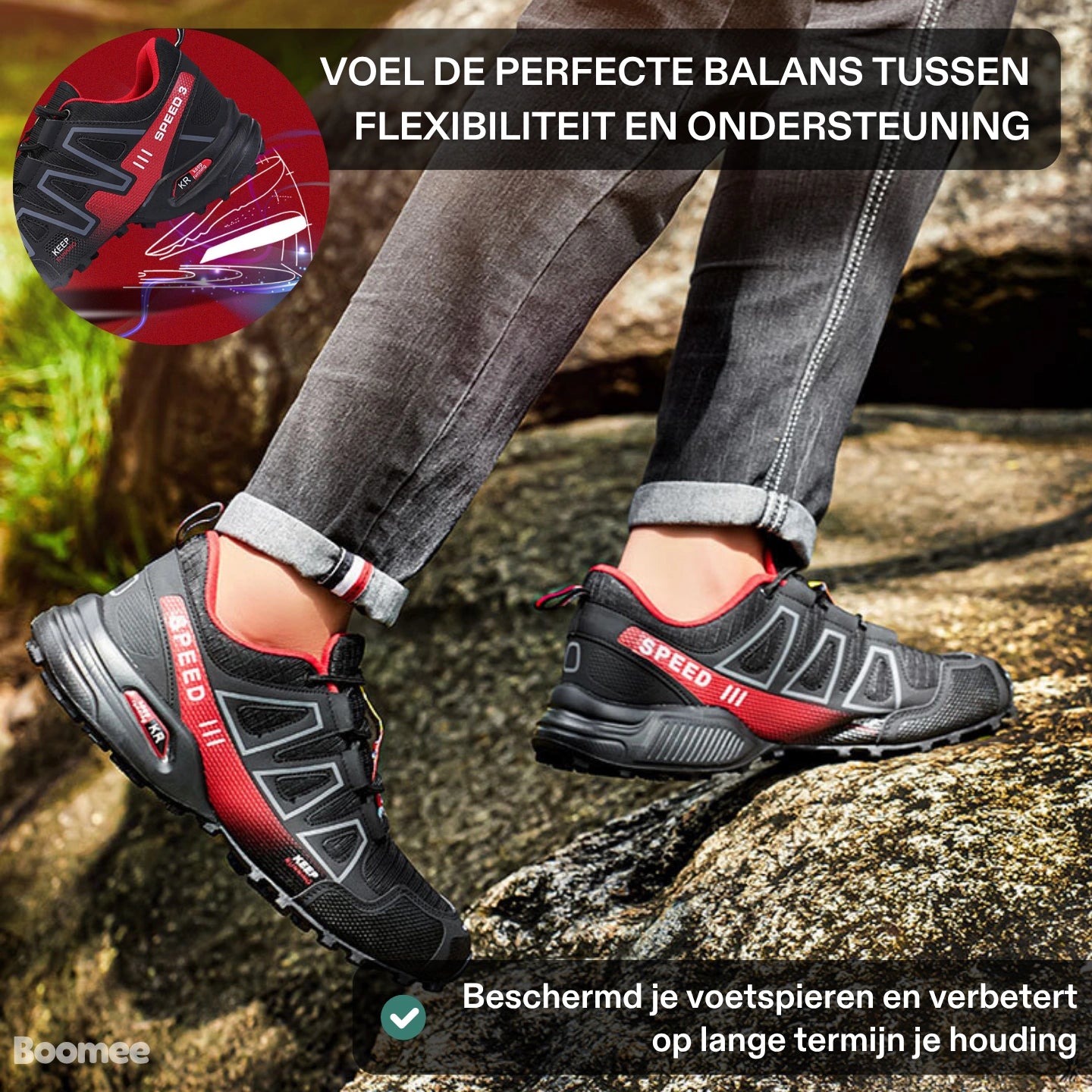 Stravia Donker - Orthopedische Pijnverlichtende Wandelschoenen (Unisex)